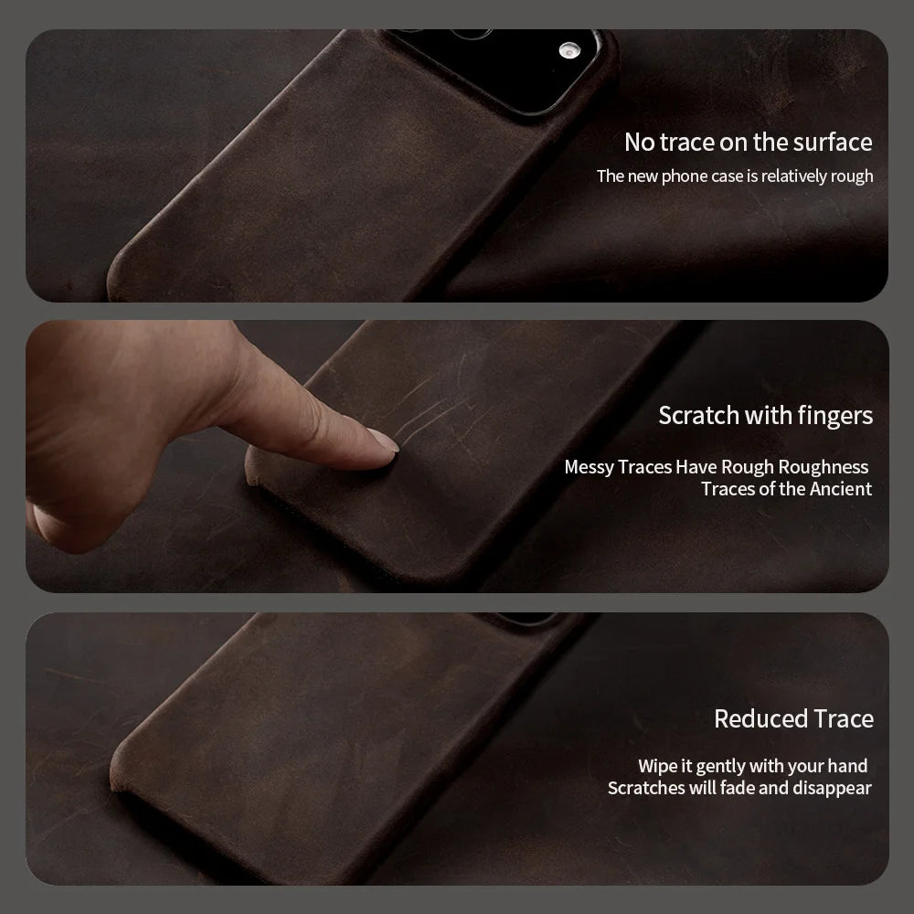 Retro Premium Leather Magsafe Case for iPhone 17